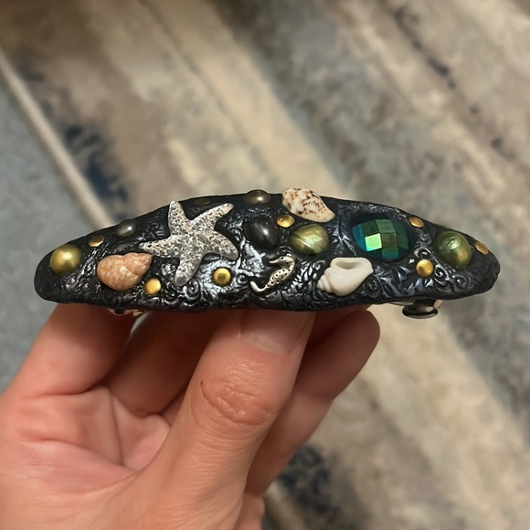 Boho Coastal Seaside Mermaid Hair Jewelry Barette - Picture 3 of 7